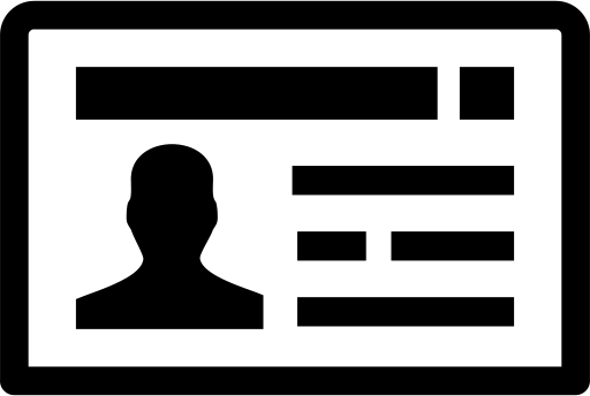 Einwohner-Melde-Amt Ausweis Icon