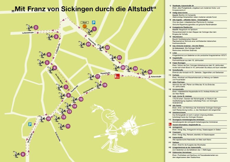 Plan des Landstuhler Stadtrundgang