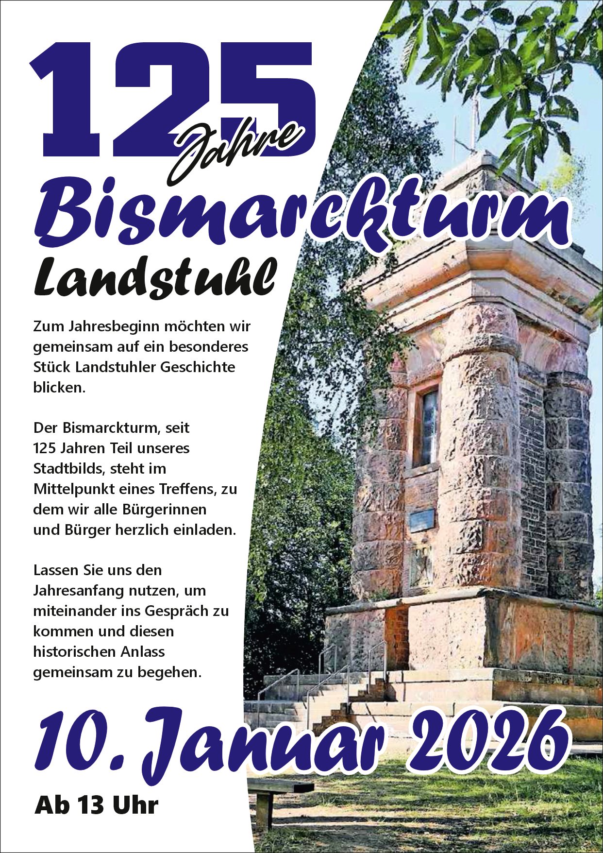 Plakat Jubiläum 125 Jahre Bismarkturm Plakat Jubiläum 125 Jahre Bismarkturm