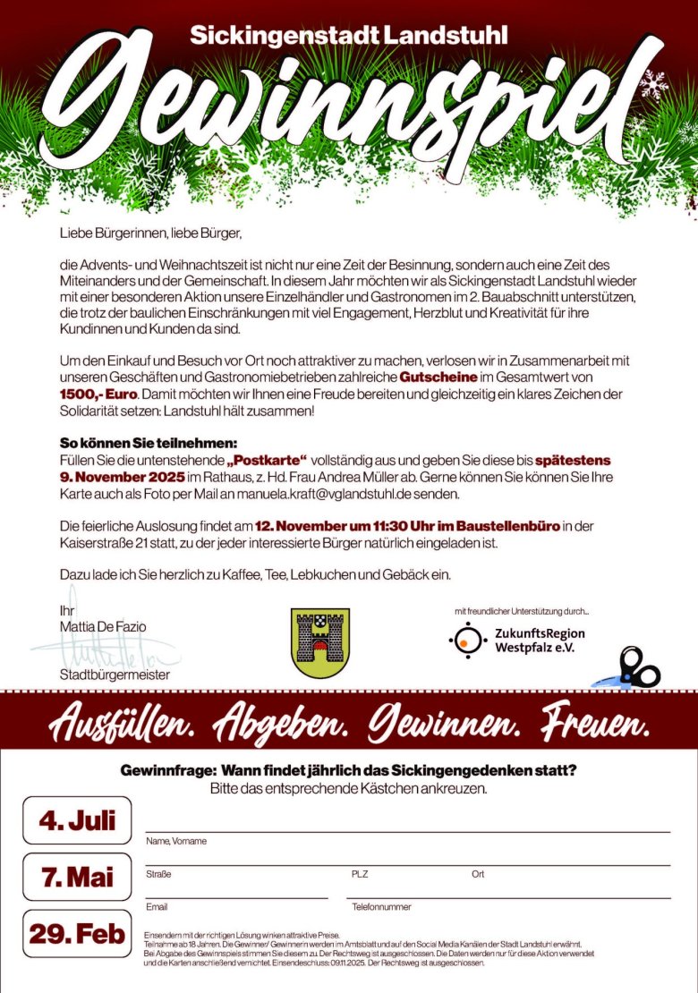 Adventskalender Gewinnspiel