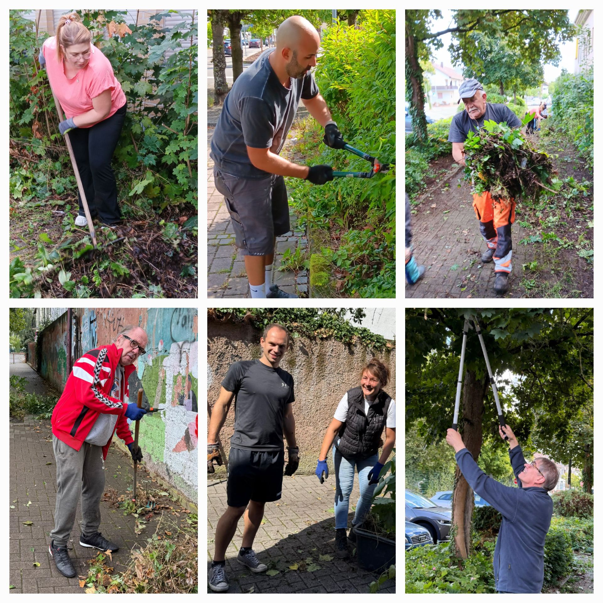 Gemeinsamer Arbeitseinsatz rund um das alte Postgebäude