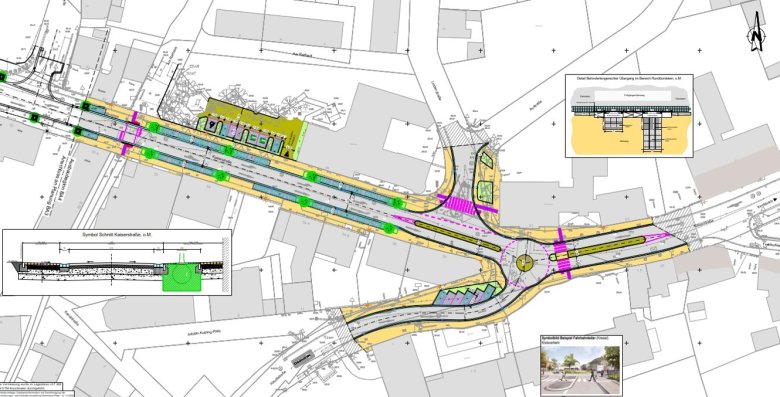 Plan Kaiserstraße Kreisel
