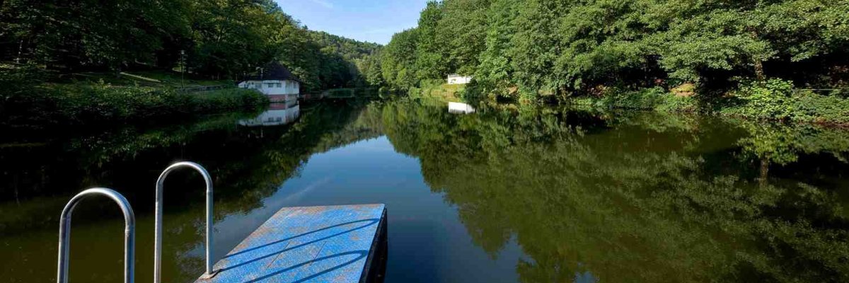 Bärenlochweiher in Kindsbach mit Steeg